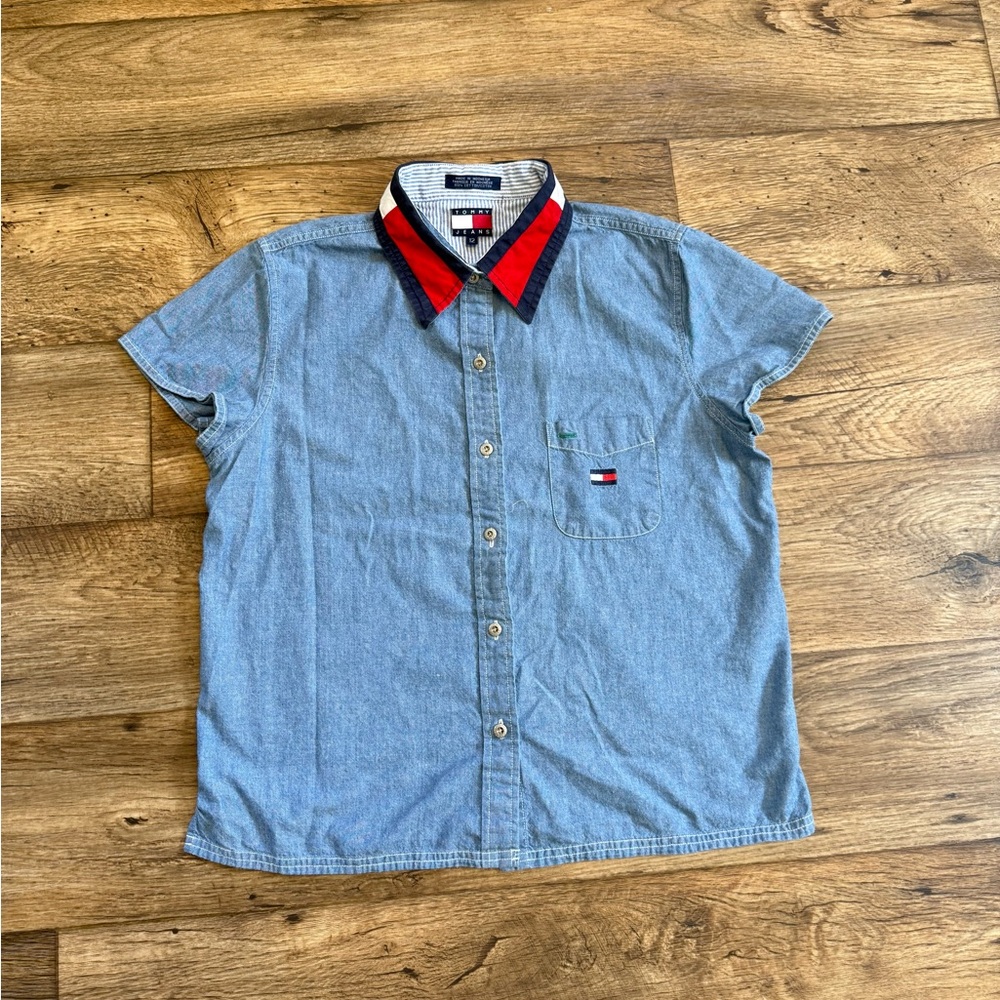 Vintage Tommy Hilfiger Jeans Denim Button Up Shirt
